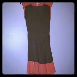 Coral/Olive Green Spring/Fall dress
